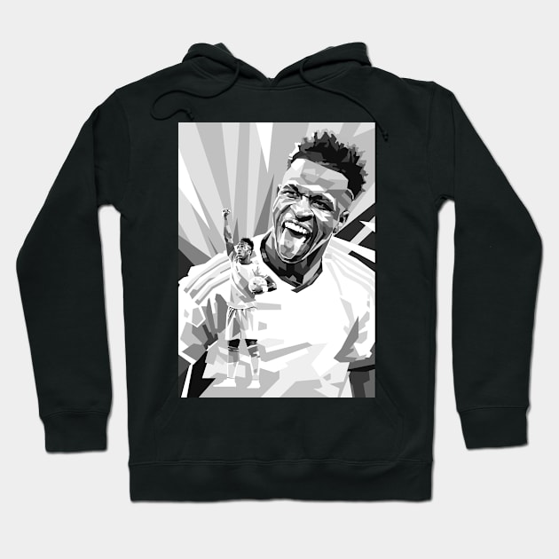 Vinicius jr greyscale illustration Hoodie by RJWLTG